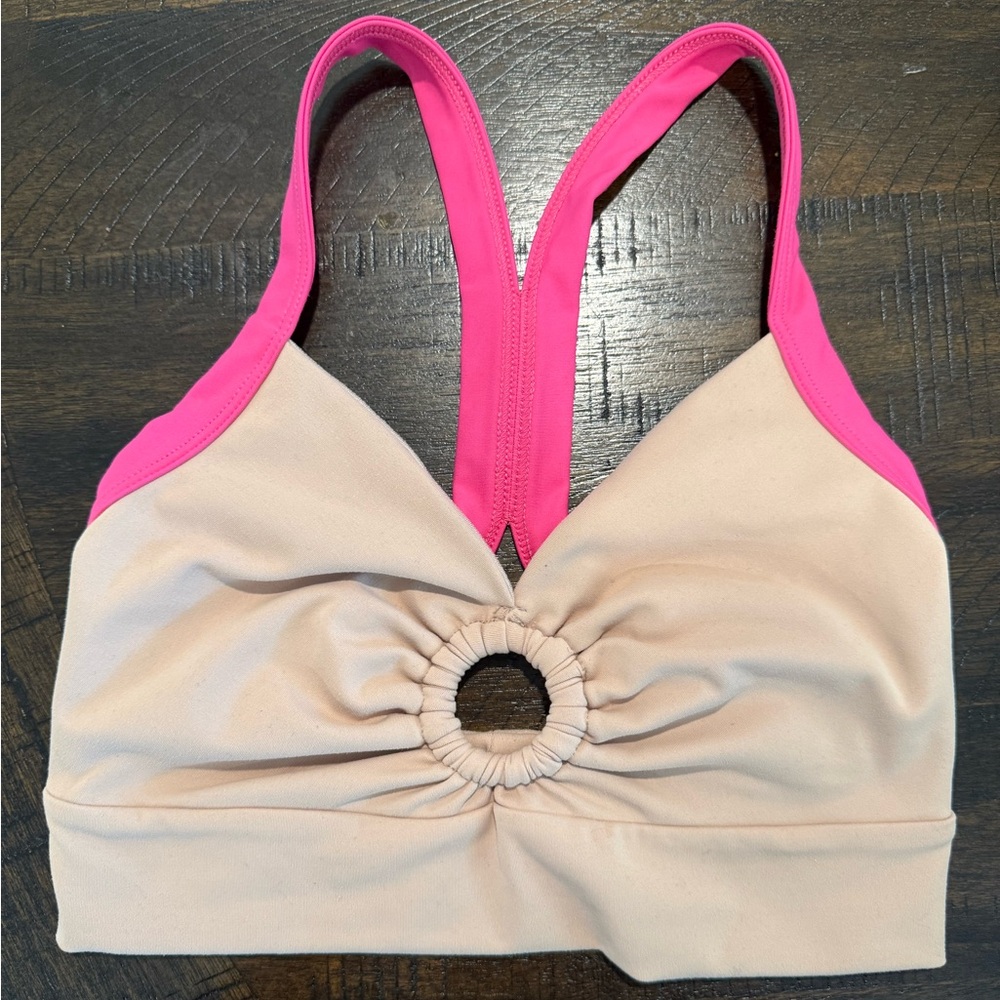 FIVE Dancewear Pink and Tan Dance Top
